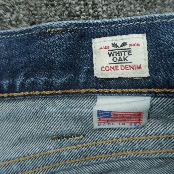 Levis Jeans Men 36x32 Blue 511 White Oak Cone Denim Selvedge Straight 5 Pocket